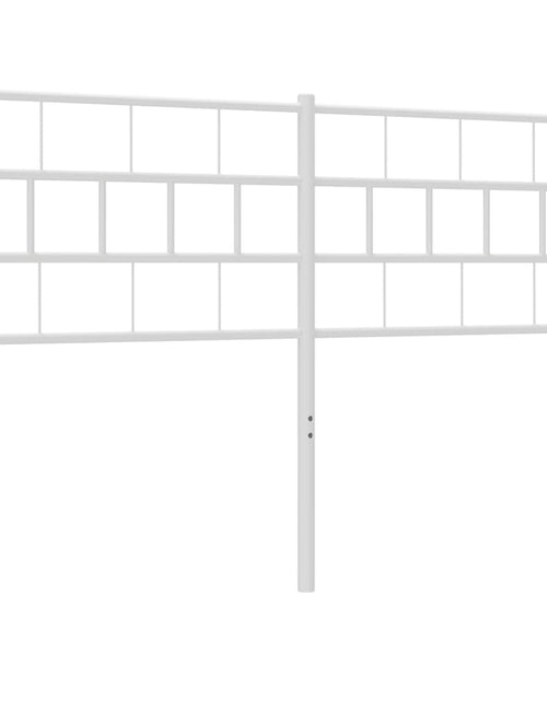 Загрузите изображение в средство просмотра галереи, Tăblie de pat metalică, alb, 120 cm - Lando
