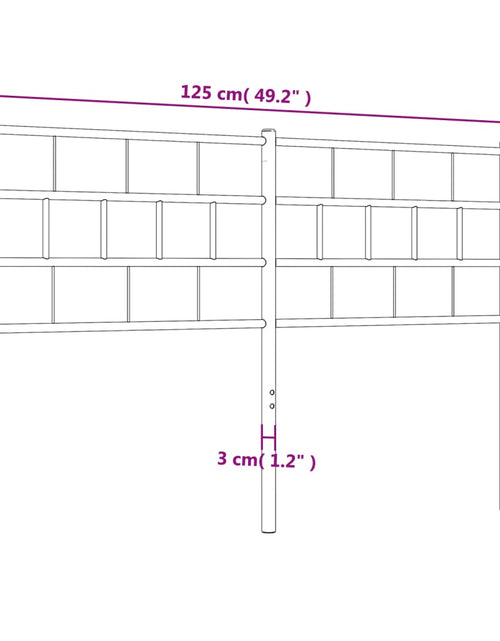 Загрузите изображение в средство просмотра галереи, Tăblie de pat metalică, alb, 120 cm - Lando
