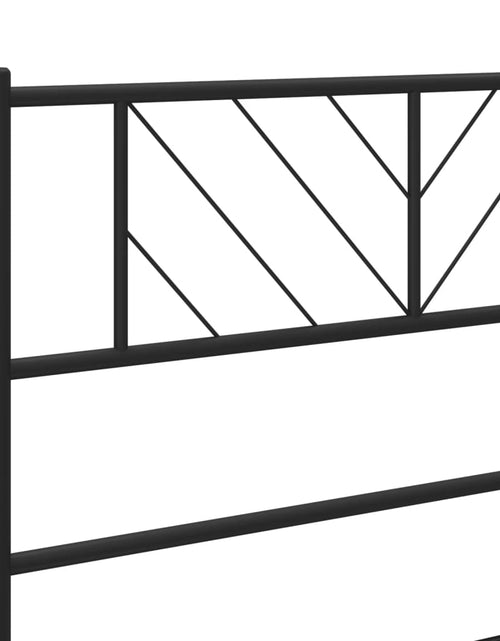 Загрузите изображение в средство просмотра галереи, Cadru de pat metalic cu tăblie, negru, 100x190 cm - Lando
