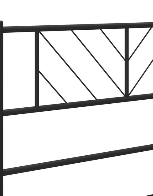 Загрузите изображение в средство просмотра галереи, Cadru pat metalic cu tăblii de cap/picioare, negru, 90x190 cm - Lando

