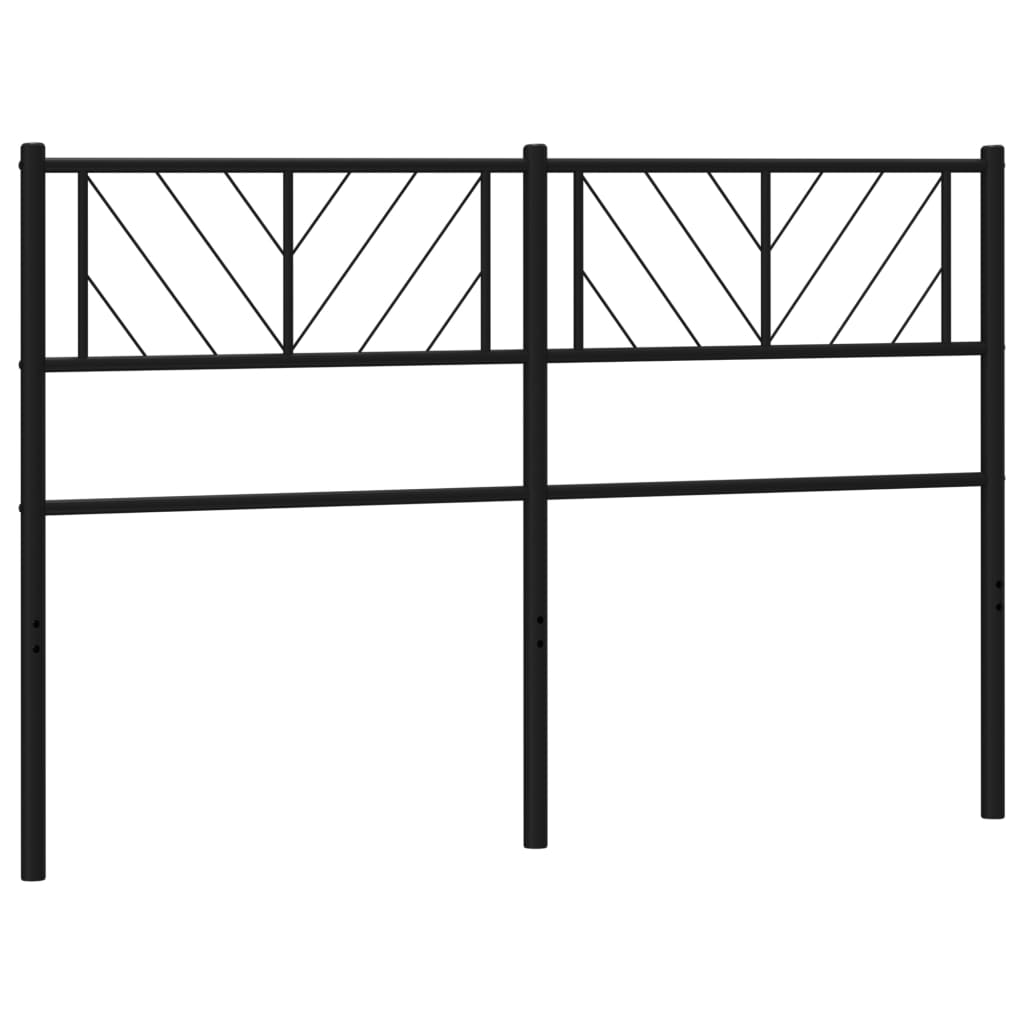 Tăblie de pat metalică, negru, 120 cm - Lando