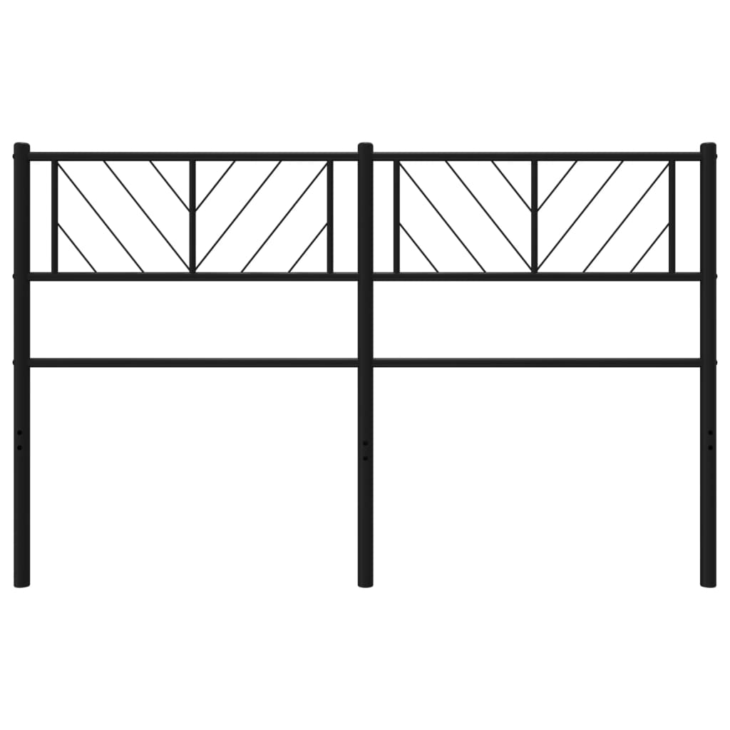 Tăblie de pat metalică, negru, 120 cm - Lando