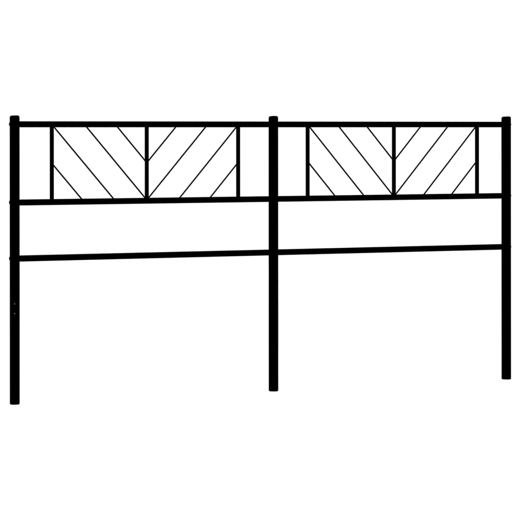 Tăblie de pat metalică, negru, 160 cm - Lando