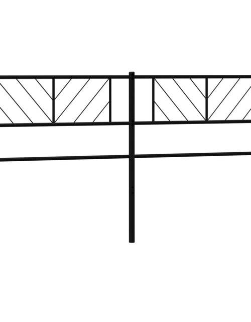 Încărcați imaginea în vizualizatorul Galerie, Tăblie de pat metalică, negru, 200 cm - Lando
