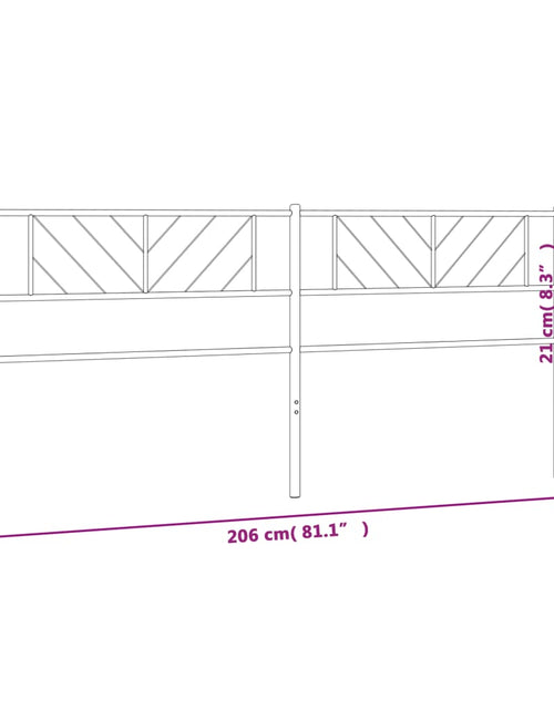 Загрузите изображение в средство просмотра галереи, Tăblie de pat metalică, negru, 200 cm - Lando
