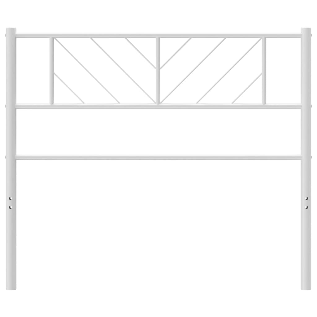 Tăblie de pat metalică, alb, 80 cm - Lando