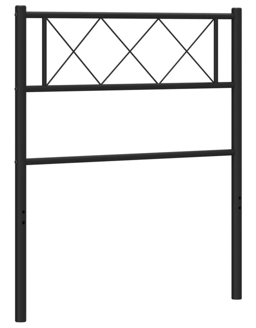 Încărcați imaginea în vizualizatorul Galerie, Tăblie de pat metalică, negru, 75 cm - Lando
