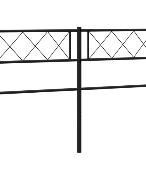 Încărcați imaginea în vizualizatorul Galerie, Tăblie de pat metalică, negru, 150 cm - Lando
