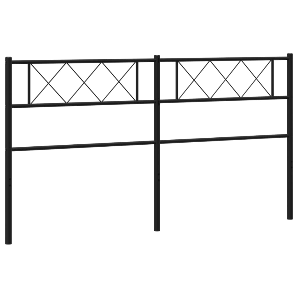 Tăblie de pat metalică, negru, 180 cm - Lando