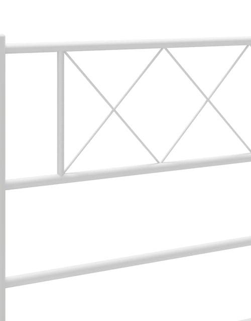 Загрузите изображение в средство просмотра галереи, Cadru de pat metalic cu tăblie, alb, 120x190 cm - Lando
