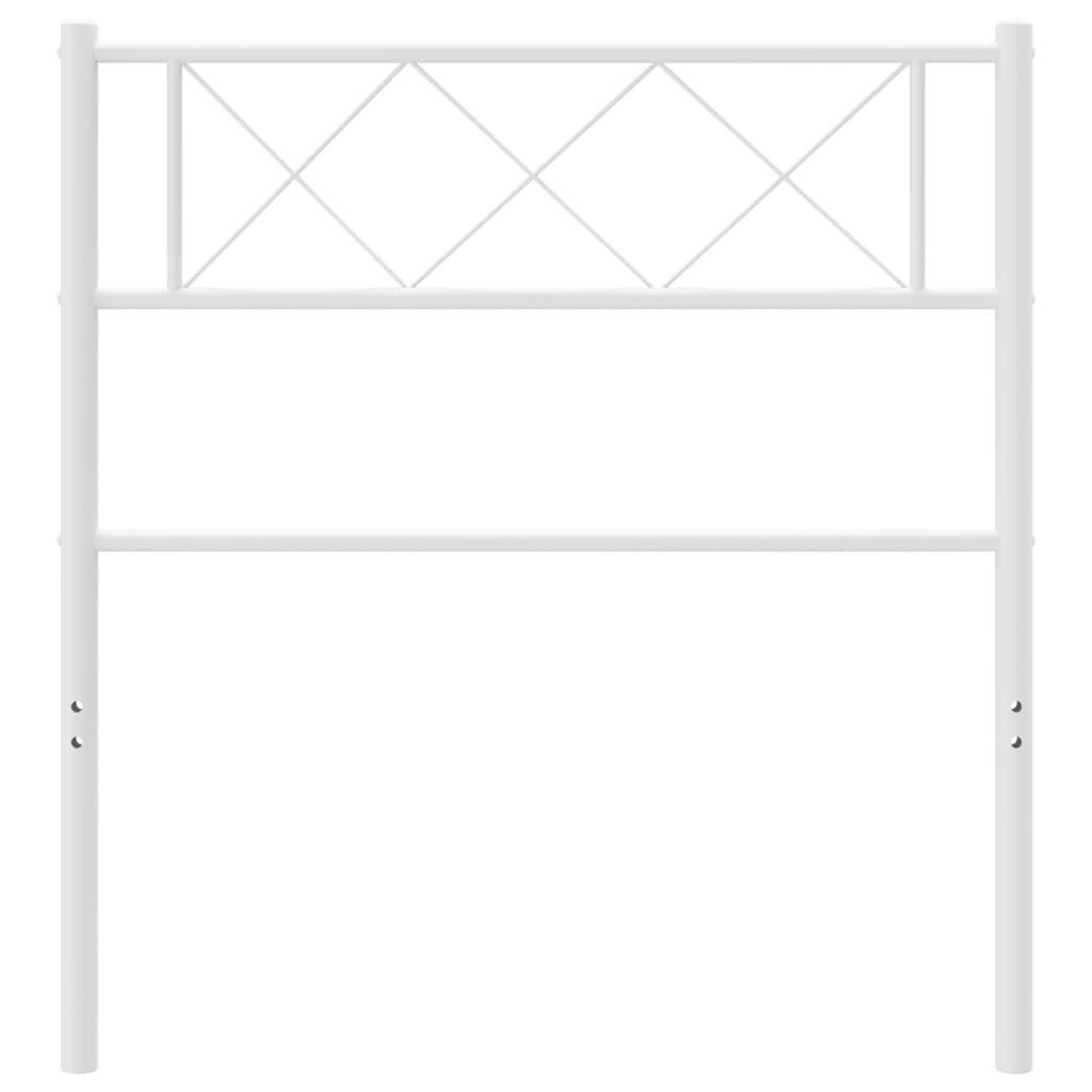 Tăblie de pat metalică, alb, 75 cm - Lando