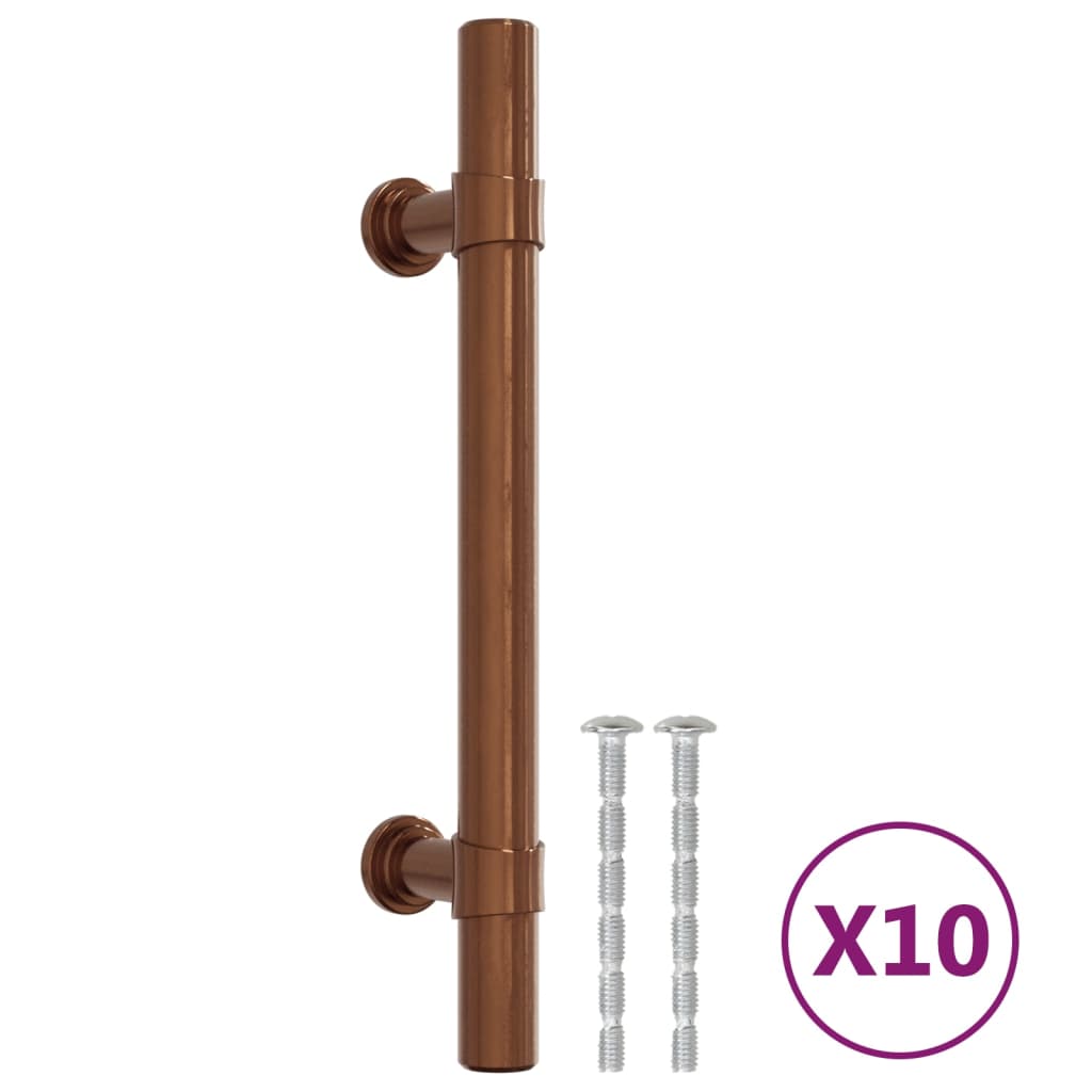 Mânere de dulap, 10 buc., bronz, 96 mm, oțel inoxidabil - Lando