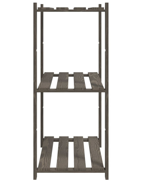 Загрузите изображение в средство просмотра галереи, Suport de depozitare 3 niveluri gri 80x38x90 cm lemn masiv pin - Lando
