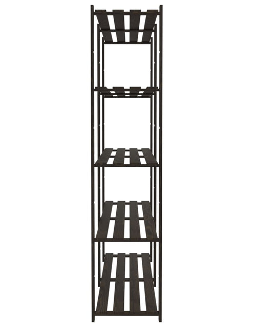 Încărcați imaginea în vizualizatorul Galerie, Suport depozitare 5 niveluri negru 170x38x170 cm lemn masiv pin - Lando
