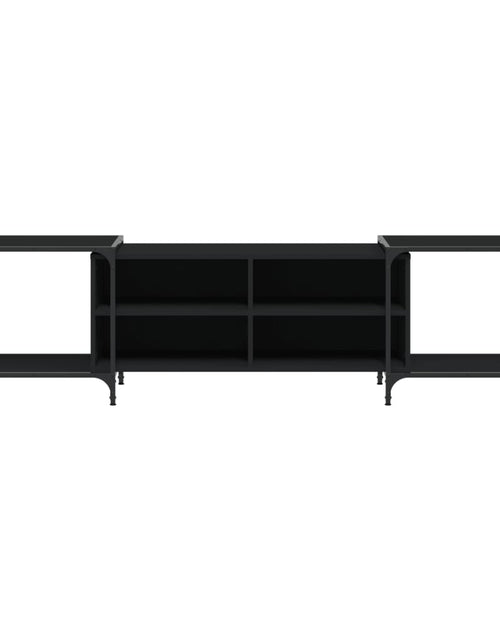 Încărcați imaginea în vizualizatorul Galerie, Comodă TV, negru, 203x37x50 cm, lemn prelucrat - Lando
