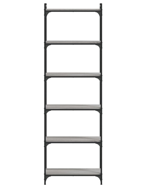 Загрузите изображение в средство просмотра галереи, Bibliotecă cu 6 niveluri gri sonoma 60x30x188 cm lemn prelucrat - Lando
