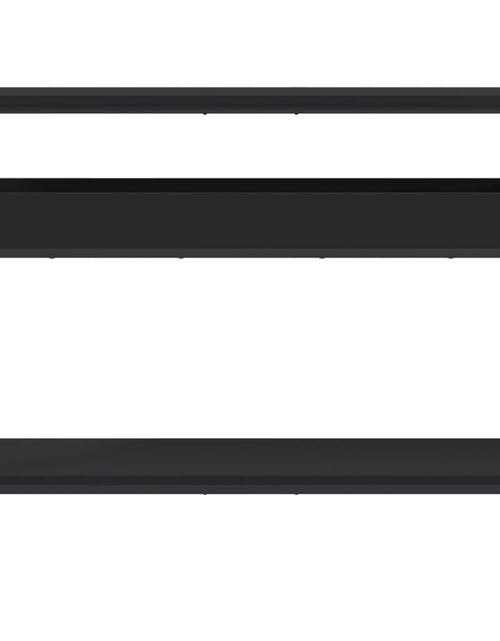 Încărcați imaginea în vizualizatorul Galerie, Măsuță consolă cu raft, negru, 100x29x75 cm, lemn prelucrat - Lando
