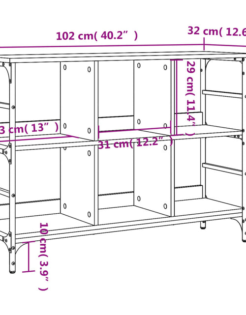 Загрузите изображение в средство просмотра галереи, Servantă, stejar fumuriu, 102x32x73,5 cm, lemn prelucrat - Lando
