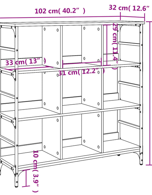 Загрузите изображение в средство просмотра галереи, Servantă, stejar fumuriu, 102x32x103,5 cm, lemn prelucrat - Lando
