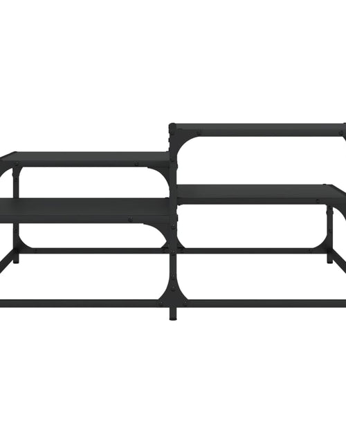 Загрузите изображение в средство просмотра галереи, Măsuță de cafea, negru, 87,5x87,5x40 cm, lemn prelucrat - Lando
