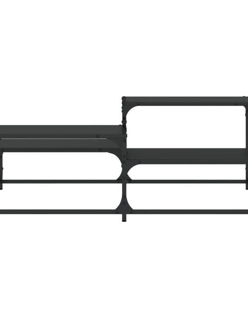Загрузите изображение в средство просмотра галереи, Măsuță de cafea, negru, 107x107x40 cm, lemn compozit - Lando
