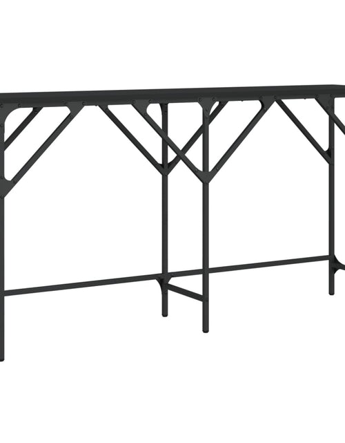 Загрузите изображение в средство просмотра галереи, Măsuță consolă, negru, 140x29x75 cm, lemn compozit - Lando
