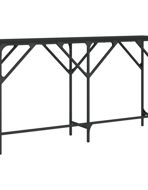 Загрузите изображение в средство просмотра галереи, Măsuță consolă, negru, 140x29x75 cm, lemn compozit - Lando
