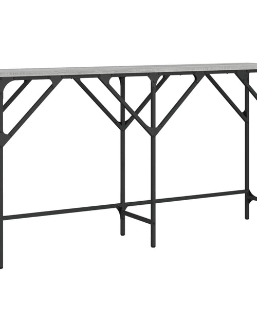 Загрузите изображение в средство просмотра галереи, Măsuță consolă, gri sonoma, 140x29x75 cm, lemn prelucrat - Lando
