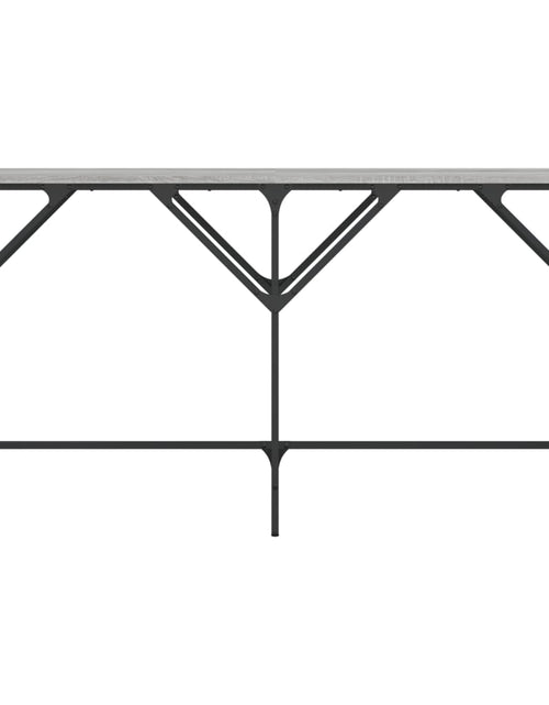 Загрузите изображение в средство просмотра галереи, Măsuță consolă, gri sonoma, 140x29x75 cm, lemn prelucrat - Lando
