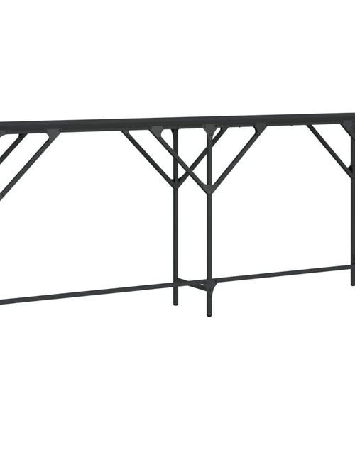 Загрузите изображение в средство просмотра галереи, Măsuță consolă, negru, 180x29x75 cm, lemn compozit
