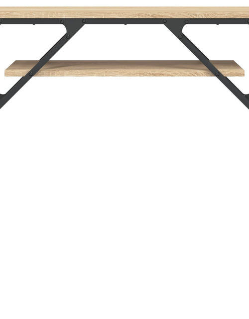 Загрузите изображение в средство просмотра галереи, Măsuță consolă cu raft stejar sonoma 75x30x75 cm lemn prelucrat - Lando
