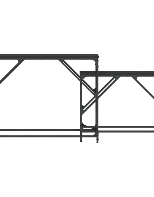 Загрузите изображение в средство просмотра галереи, Măsuțe console suprapuse, 2 buc., negru, lemn prelucrat - Lando
