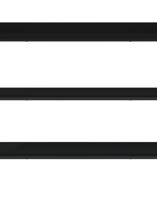 Încărcați imaginea în vizualizatorul Galerie, Măsuță consolă cu rafturi, negru, 100x30x80 cm - Lando
