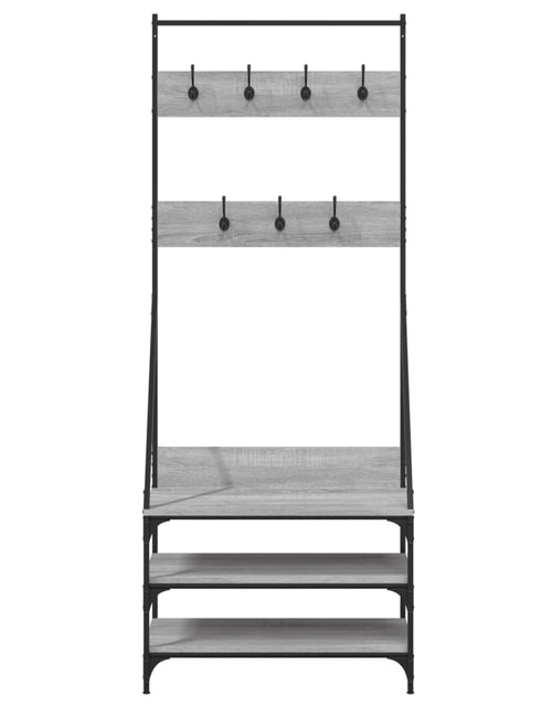 Загрузите изображение в средство просмотра галереи, Suport de haine cu raft pantofi, sonoma gri, 72x34x184 cm - Lando
