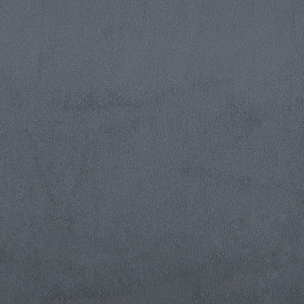 Banchetă cu perne, gri închis, 120,5x65x75 cm, catifea - Lando