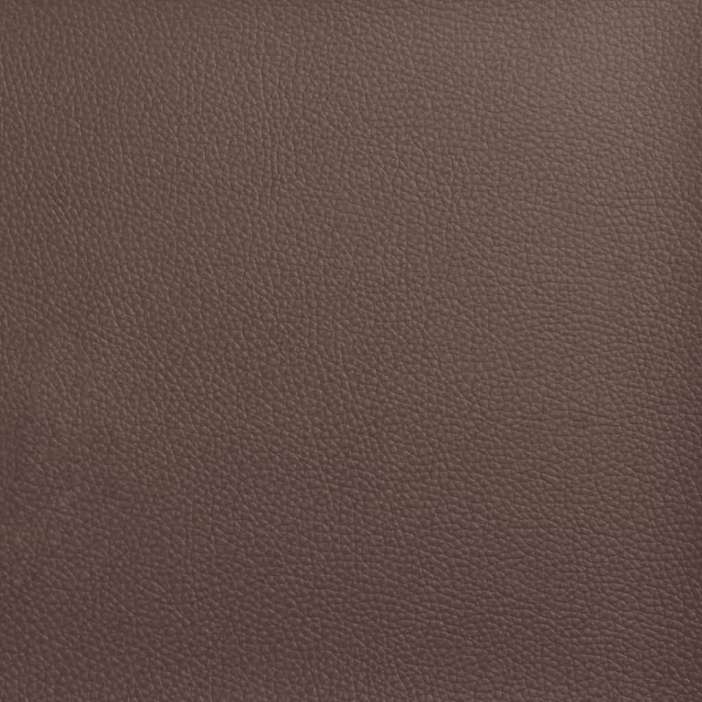 Banchetă cu spătar, maro, 112x65,5x75 cm, piele ecologică - Lando