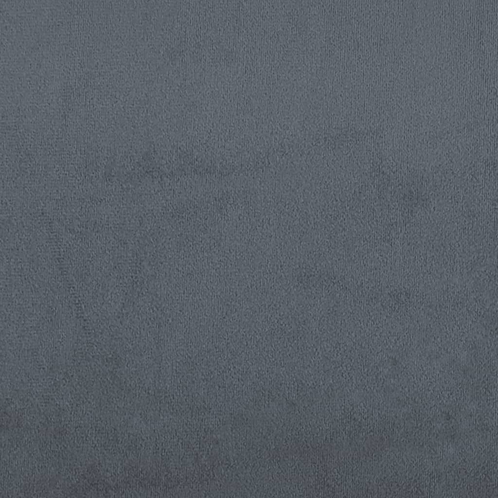 Banchetă cu spătar, gri închis, 119,5x64,5x75 cm, catifea - Lando