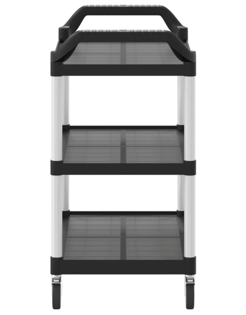 Încărcați imaginea în vizualizatorul Galerie, Cărucior cu 3 niveluri, negru, 99x50x96 cm, aluminiu - Lando
