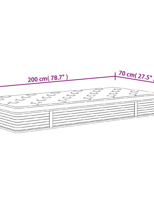 Încărcați imaginea în vizualizatorul Galerie, Saltea cu arcuri buzunar, fermitate medie plus, 70x200 cm - Lando
