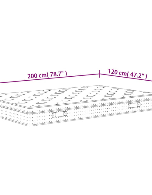 Încărcați imaginea în vizualizatorul Galerie, Saltea cu arcuri buzunar, fermitate medie plus, 120x200 cm - Lando
