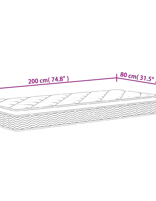 Încărcați imaginea în vizualizatorul Galerie, Saltea cu arcuri buzunar, fermitate medie plus, 80x200 cm - Lando
