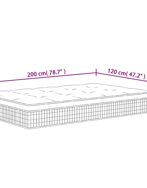 Încărcați imaginea în vizualizatorul Galerie, Saltea cu arcuri buzunar, fermitate medie, 120x200 cm - Lando
