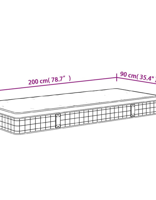 Загрузите изображение в средство просмотра галереи, Saltea cu arcuri bonnell, fermitate medie, 90x200 cm - Lando
