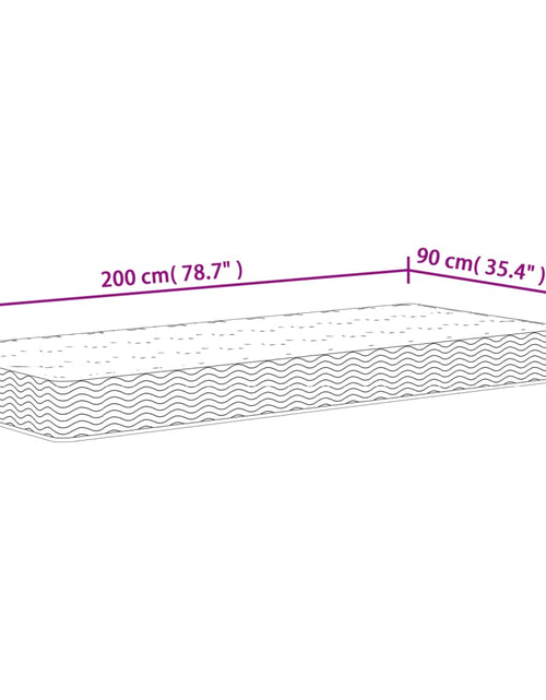 Загрузите изображение в средство просмотра галереи, Saltea cu arcuri bonnell, fermitate medie, 90x200 cm - Lando
