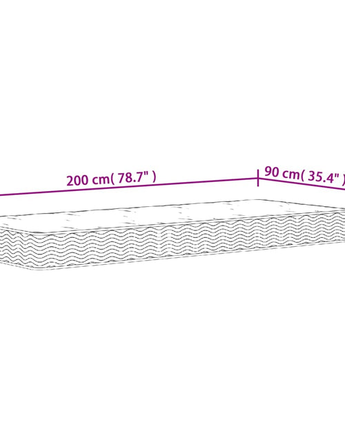 Загрузите изображение в средство просмотра галереи, Saltea cu arcuri bonnell, fermitate medie, 90x200 cm - Lando
