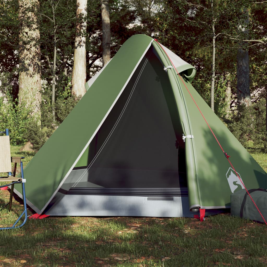 Cort de camping 2 persoane, verde, 267x154x117 cm, tafta 185T - Lando