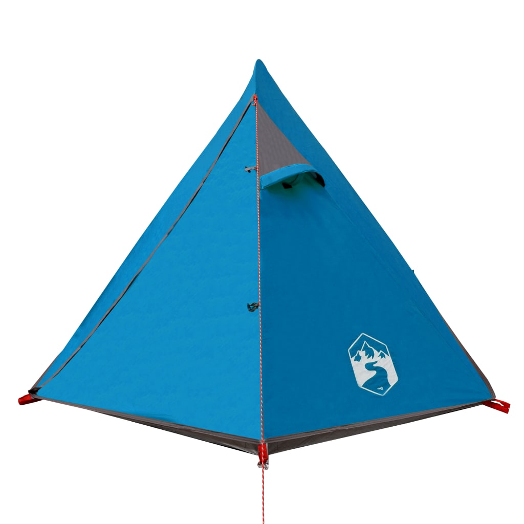 Cort de camping 2 persoane albastru, 267x154x117 cm, tafta 185T - Lando