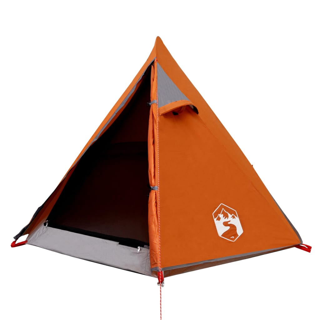Cort camping 2 persoane gri/portocaliu 267x154x117cm tafta 185T - Lando