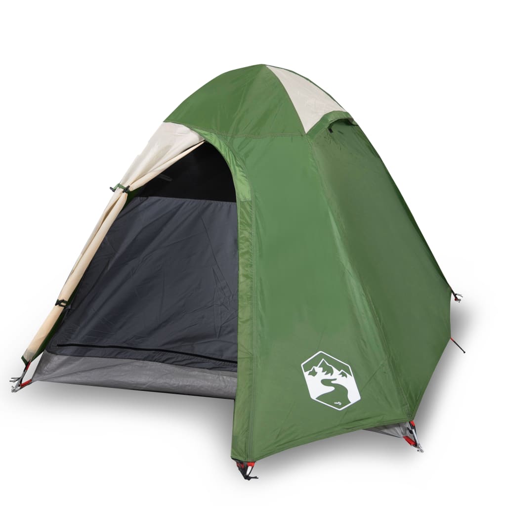 Cort de camping 2 persoane, verde, 254x135x112 cm, tafta 185T - Lando