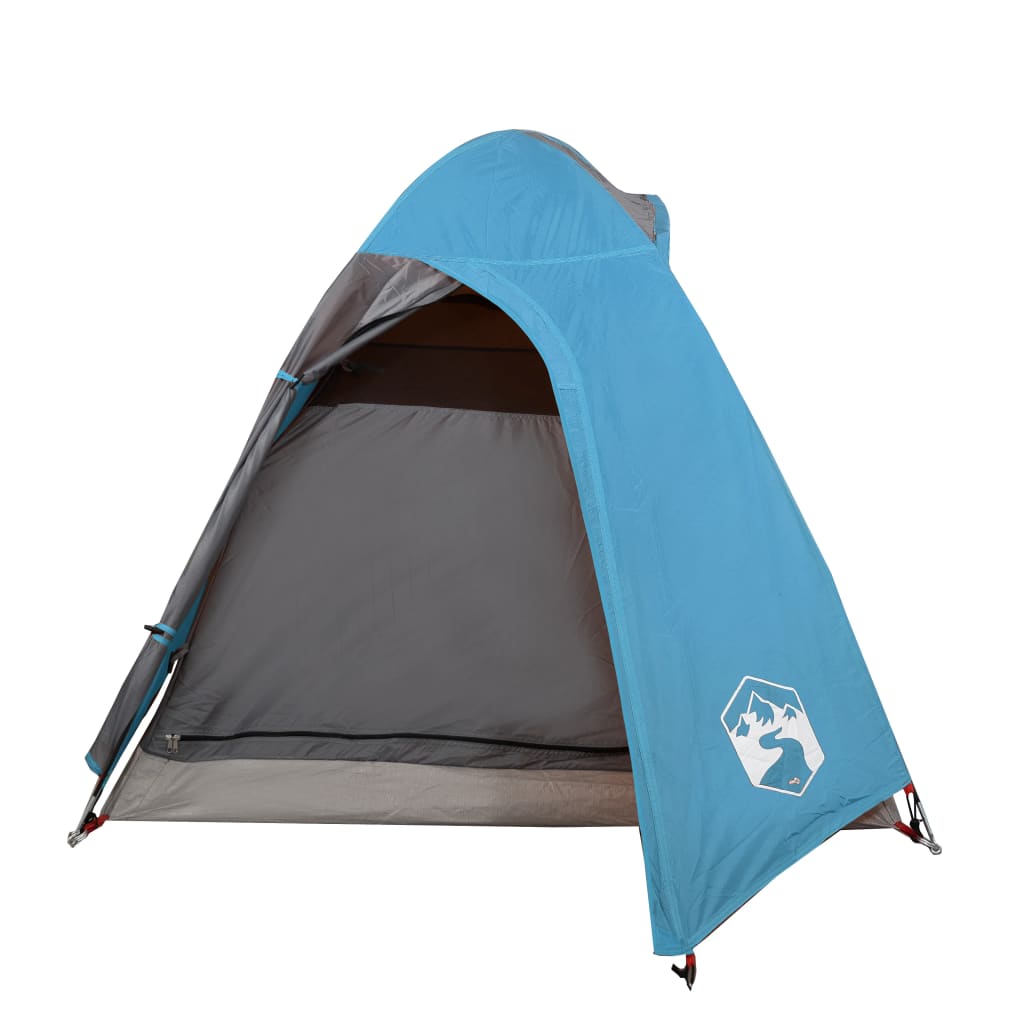 Cort de camping 2 persoane albastru, 254x135x112 cm, tafta 185T - Lando